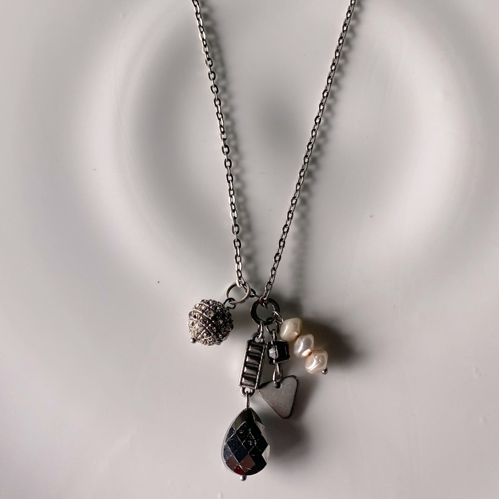 American Eagle silver charm necklace